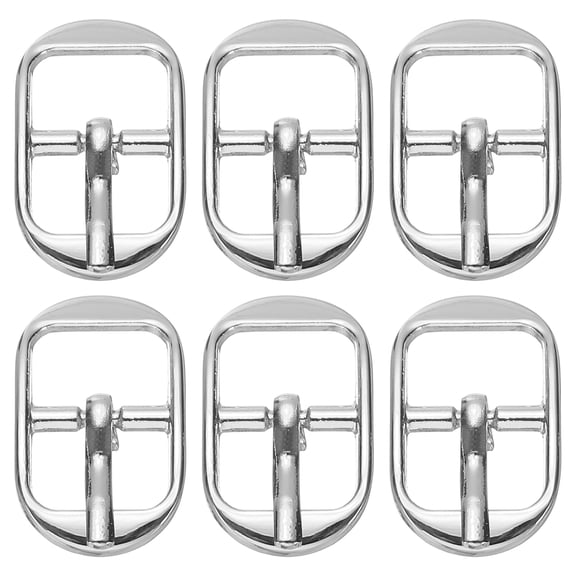 Uxcell Single Prong Buckle, 6 Pcs 0.5 Inch Adjustable Metal Roller Buckle Oval Center Bar Buckle Belt Buckle for Bags DIY Crafts Purse Straps Shoe Belts Making Accessories, Silver Tone