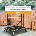 thumbnail image 3 of Yeshouse Folding Drywall Panel Cart Heavy Duty, Foldable Dolly 2200 lbs Capacity,Drywall Dolly with Rubber Swivel Casters, Extendable Panel Cart for Drywall, Plywood, Glass and Sheetrock, 3 of 8
