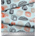 thumbnail image 3 of Soimoi Polyester Crepe Fabric Grains & Fish Food Decor Fabric Printed Yard 42 Inch Wide, 3 of 3