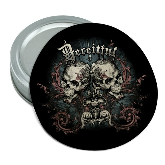 Deceitful Skulls Biker Motorcycle Chopper Round Rubber Non-Slip Jar Gripper Lid Opener