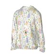 thumbnail image 2 of Pofeuu Flower Rabbit Print Sun Protection Outdoor Lightweight Full Zip UV Cooling Hoodie Long Sleeve Summer Clothing for Outdoor Hiking-Small, 2 of 5