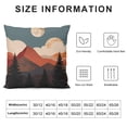thumbnail image 5 of Fenyluxe Mountains Trees Full Moon Pillow Covers for Couch Sofa Indoor Outdoor Pillow Case Decorative Home Aesthetic Decor 1PC 24x24in, 5 of 5