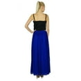 thumbnail image 4 of Bimba Women Long Blue Maxi Skirt Tulip Style Georgette Boho Bottoms, 4 of 5