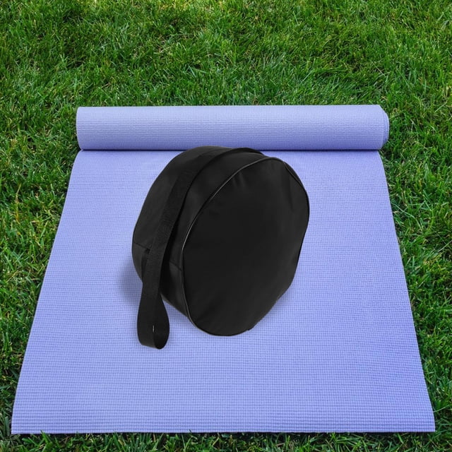 Luxshiny Sac de Rangement pour Roue de Yoga Support de Tapis de Yoga Accessoires de Gym pour Femmes Sac Noir Polyester