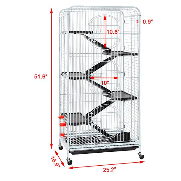 yaheetech multi levels rolling bunny cage