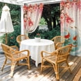 thumbnail image 2 of 1 Panel Outdoor Curtains for Patio Waterproof 54"x95" Cherry Blossoms Weatherproof Privacy Outsides Curtains, Farmhouse Rustic Goldfish Burlap Grommet Thermal Drapes for Cabana Porch Pergola, 2 of 8
