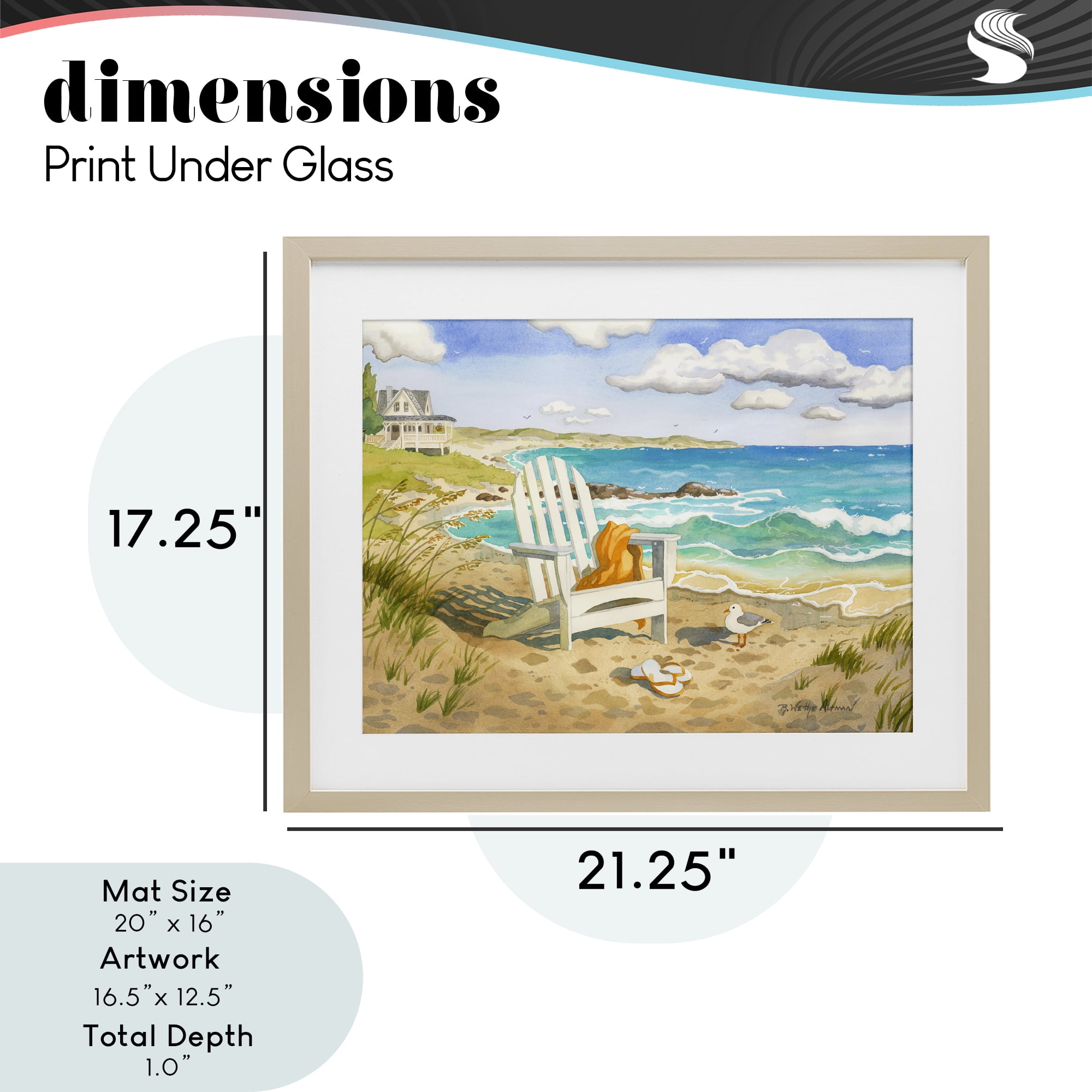 Stupell Industries Waiting For You by Beach Birch Framed Print Under Glass, design by Robin Altman