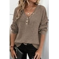 thumbnail image 5 of Ushdele Chic Solid V-Neck Sweater | Drop Shoulder Comfort | Women's Must-Have, 5 of 8