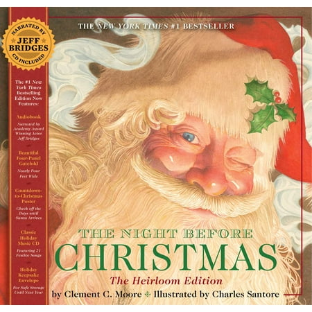 Wit It This Christmas Audio The Night Before Christmas Heirloom Edition : Hardcover Gift Edition with Audio CD Narrated by Jeff Bridges ()