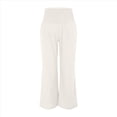 thumbnail image 2 of Pantalones Anchos de Cintura Alta para Mujer, Pantalones Casuales de Playa Fluidos de Verano con Bolsillos. L, 2 of 10