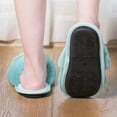 thumbnail image 2 of DANNTO Women's Slippers Cross Band Soft Plush Furry Open Toe House Shoes Indoor Warm Comfy Cozy Bedroom Flats Slide, 2 of 8