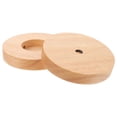 thumbnail image 1 of BRIGHTFUFU 2Pcs Wood Base for Lamp Solid Brown Lighting Support for Office Table Decoration, 1 of 5
