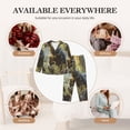 thumbnail image 7 of Fotbe Ferocious Dinosaur Pattern Long Sleeve Pajama Set for Women,Sleepwear Set,2-piece Loungewear Set,Soft PJs Comfy Nightwear with Pockets -XX-Large, 7 of 7