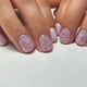 thumbnail image 2 of 24 Pcs French Tip Press On Nail Short Square False Nail Flowers Acrylic Nail Glittering Full Cover Stick On Nail, 2 of 4