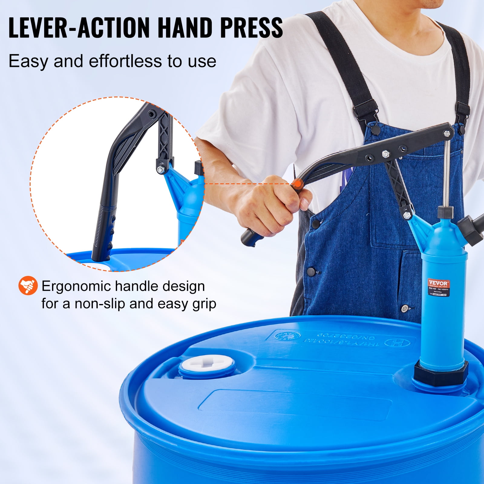VEVOR Lever Action Barrel Pump Drum Pump Fits 5-55 Gallon Drums Water Transfer