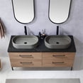 thumbnail image 5 of Trento 60" Double Concrete Sink Bath Vanity in North American Oak with Mirror, 5 of 12