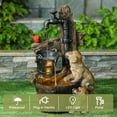 thumbnail image 6 of LuxenHome 25" Garden Water Fountain, Whimsical Puppy Dog Resin Water Fountain Outdoor with LED Lights, 6 of 8