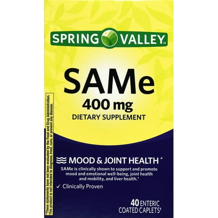 Spring Valley SAMe Dietary Supplement, 400mg, 40 count ... Spring Valley SAMe Dietary Supplement, 400mg, 40 count ...
