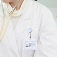 thumbnail image 4 of Yinanstore Reel Holder ID Card Holder Nurse Gift for Women Name Tag Holder ID Key Reel for Work Rn Nurses Nursing Assistants White, 4 of 8