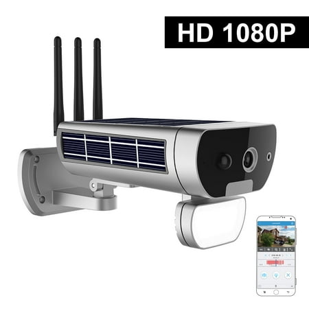 Wireless HD 1080P WiFi Solar & Battery Power Bullet IP Camera IR-CUT Night Vision PIR Motion Detection Waterproof Thunderproof Outdoor Camera TF Card (Best Battery For Silver Bullet)