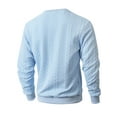 thumbnail image 5 of Mens Sweaters Casual Cable Knit Pullover Sweater Sky Blue M, 5 of 6