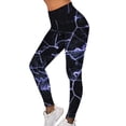 thumbnail image 4 of YUEHUA Women's Marble Print Honeycomb Yoga Leggings, Tummy Control Butt Lifting Pants, High Waist Compression Workout Tights, 4 of 7