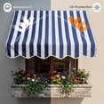 thumbnail image 4 of Ktaxon 4' Window Door Awning, Awnings for Doorways, Sun Shade Canopy Outdoor Patio Cover, Blue & White Stripes, 4 of 9