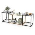 thumbnail image 2 of Yardi Yard Nesting Coffee Table Set of 3-Black, Coffee Table for Living Room, 2 of 7