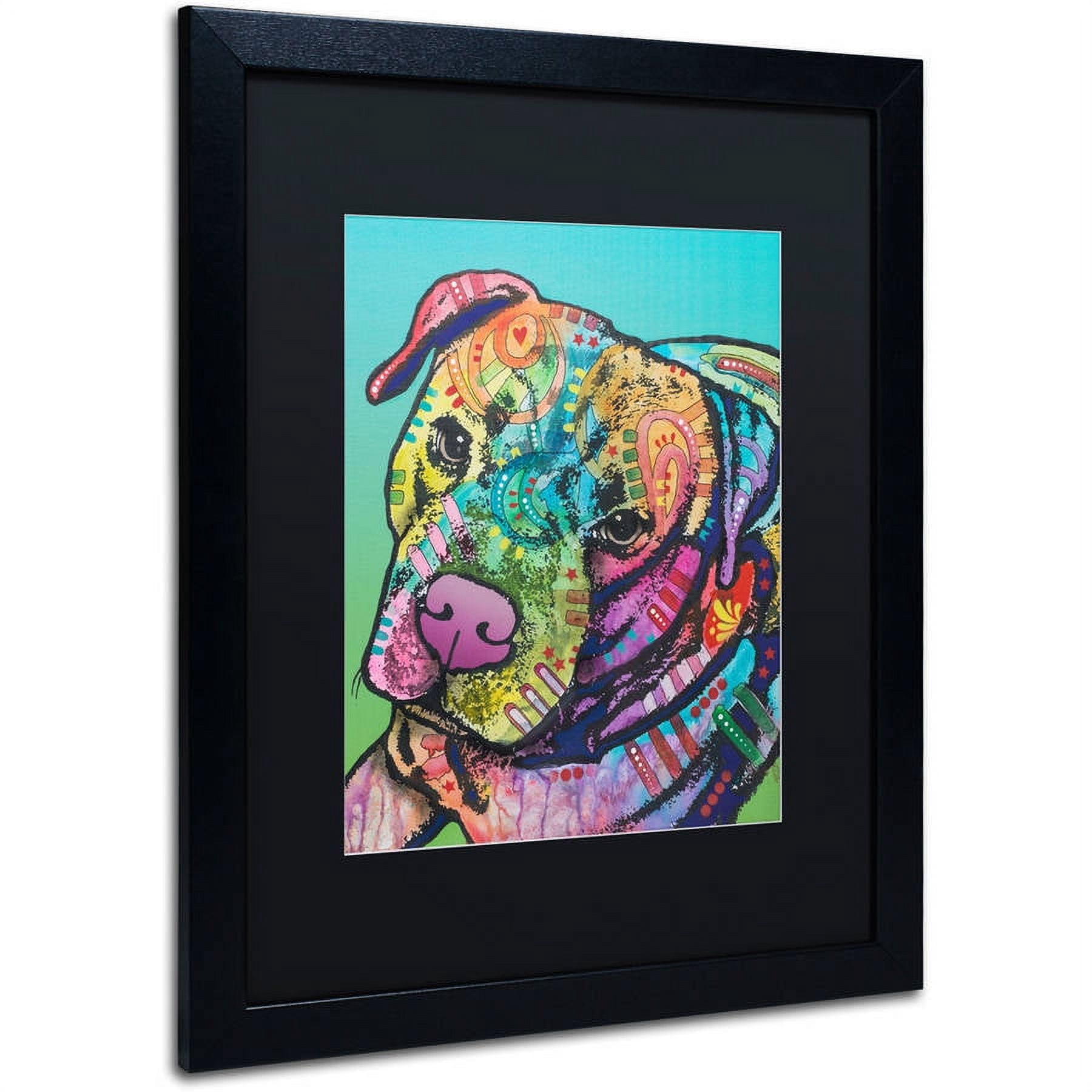 Trademark Fine Art "Mr. Brownie Custom-1" Canvas Art by Dean Russo, Black Matte, Black Frame