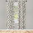 thumbnail image 2 of Ambesonne Sea Theme Curtains, Pirate Ship with Sails, Pair of 28"x84", White Chocolate and Dark Grey, 2 of 4