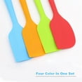 thumbnail image 3 of Set of 4 Baking Silicone Spatulas,8x1.6In/20.5x4cm Durable Non-Stick Flexible Scrapers for Kitchen,Multi-color Baking Mixing Tool for Baking,Mixing, 3 of 6