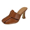 thumbnail image 2 of Sandalias de punta cubierta a la moda para mujer, zapatos informales sexis de verano con tacón muy alto y fino, zapatillas Wmkox8yii  ytu1832, 2 of 9