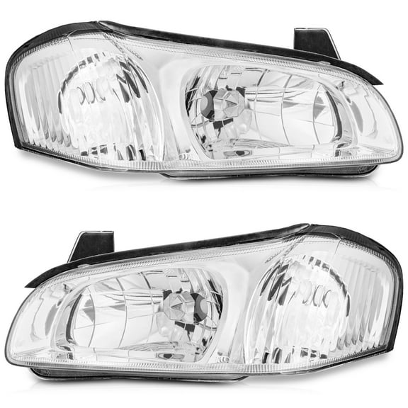 WEELMOTO Headlights For 2000 2001 Nissan Maxima, Compatible with 00 01 Maxima Headlight, Factory Style Headlamps Chorme Housing Replacement assembly Driver & Passenger Side