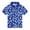 Blue, variant on MUXiin Toddler Boy Tops 4t Button Down Floral Print Short Sleeve Short Sleeve Dress Shirt Cute Kids Summer Casual Beach Hawaiian Shirts