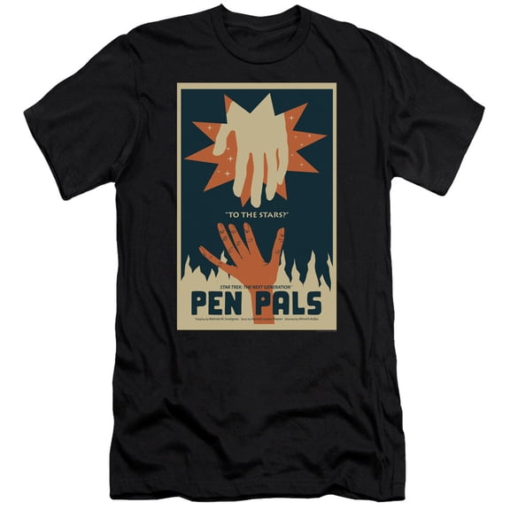 Star Trek Tng Season 2 Episode 15 Premium Canvas Adult Slim Fit 30/1 T-Shirt Black