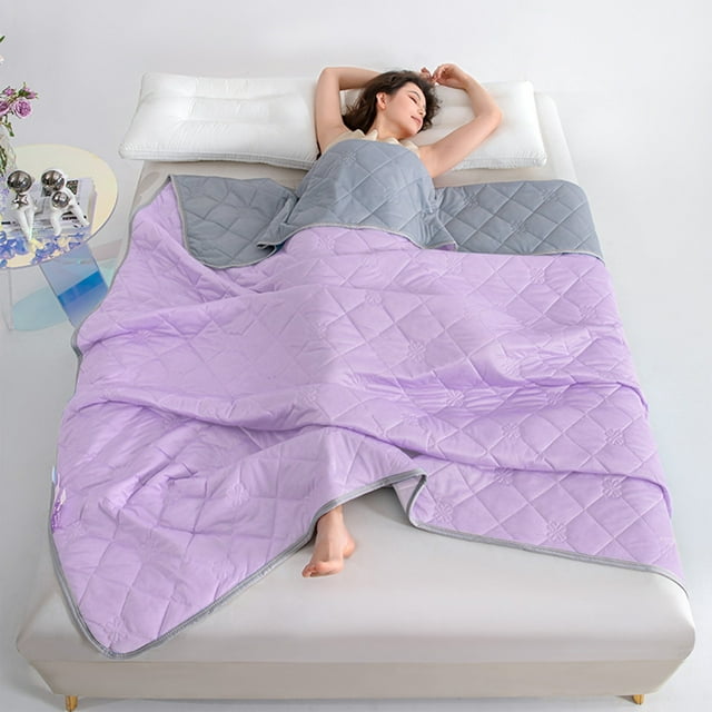 Blanket For Bed Soft Lightweight Summer Throw With Ice Silk Technology For Comfortable Sleep Featuring Cool And Modern Solid Design For Bedroom Use