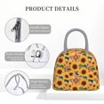 thumbnail image 4 of Disketp Bohemian Sunflower Bolsa Térmica para Almuerzo, Lonchera con Abertura Amplia y Gran Capacidad, Organizador Reutilizable para Mujeres, Hombres y Adultos, 4 of 6