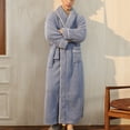 thumbnail image 5 of Plush Robes For Women and Men Soft Warm Winter Fleece Bathrobe Long Comfy Full Length Unisex Velour Robe Sleepwear, 5 of 6