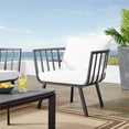thumbnail image 2 of Modway Riverside Outdoor Patio Aluminum Armchair in Gray/White, 2 of 6