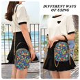 thumbnail image 6 of FORMRS Crossbody Bag for Women Quilted Travel Shoulder Cell Phone Purse with Chain Strap Handbag, Vibrant Art Leaves Pattern, 6 of 7