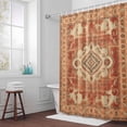 thumbnail image 5 of Boho Bohemia Fabric Shower Curtain Tribal Vintage Rustic Burnt Orange Washable Shower Curtains for Bathroom, Waterproof Bath Curtain with Hooks Home Decor 36x72in, 5 of 8