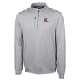 thumbnail image 2 of Men's Cutter & Buck  Gray Frisco RoughRiders Stealth Heathered Quarter-Zip Top, 2 of 3