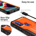 thumbnail image 2 of ExoGuard For Moto G Play 2023 Case, Phone Case with Screen Protector and Kickstand (Orange), 2 of 7