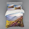 thumbnail image 2 of Ambesonne Landscape Bedding Set 3 Pcs, Pink Rhododendron Flowers, Twin, Multicolor, 2 of 3