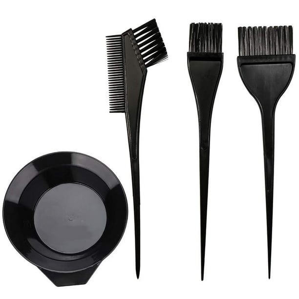 Juego de brochas y tazones para teñir el cabello, 4 uds., brochas para tazones de colores, juego de tazones para mezclar, peine para tinte de cabello, aplicador de tinte para teñir el cabello Ormromra WRQX-357