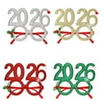 thumbnail image 3 of 2026 Number Christmas Glasses Holiday Party Glasses, 1 Pack Festive Novelty Eyeglasses No Glass Holiday Classroom Party, Corporate Winter New Year Event, 3 of 3