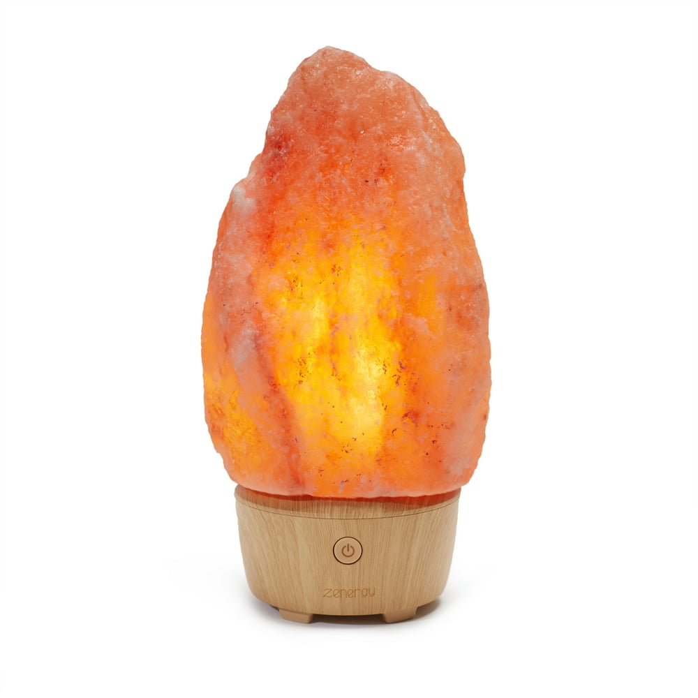 iHome Zenergy Salt Rock Lamp Meditative Light and Sound Therapy Salt Rock Genuine Himalayan Salt