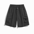 thumbnail image 4 of KPOPLK Chino Shorts Men 5 Inch Inseam Mens Twill Shorts Cargo Casual Cotton Drawstring Classic Stretch Hiking Straight Short Size XXXXL,Black, 4 of 9