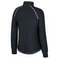 thumbnail image 3 of Women's Colosseum Black Purdue Boilermakers Bikram Raglan Quarter-Zip Top, 3 of 3