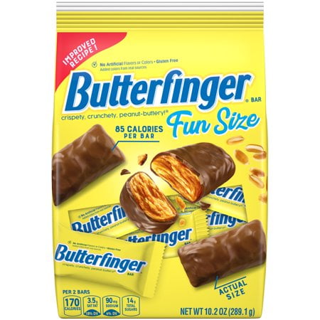Caramello Bar - Butterfinger Fun Size Chocolate Candy Bars, 10.2 Oz, 6 Ct
